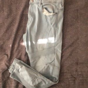 Blue jeans w/ biker detail